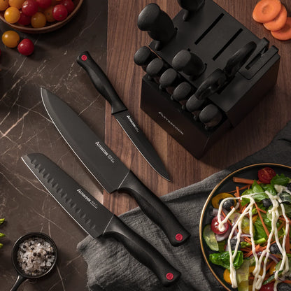 15-Piece Knife Block Set - Black