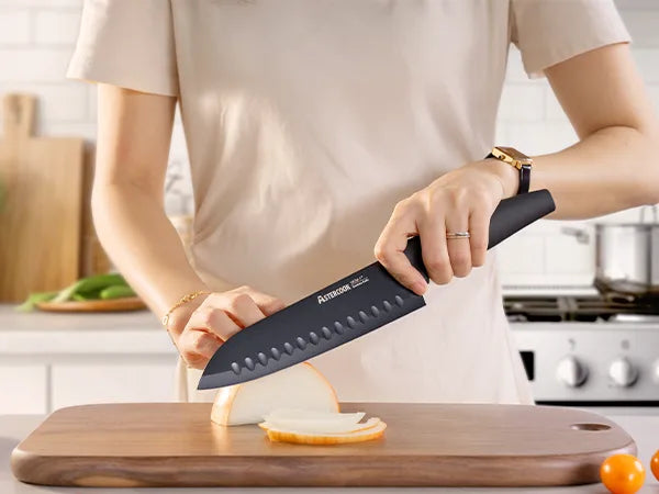 22-Pc Modern Clear Block Knife Set-Blcak