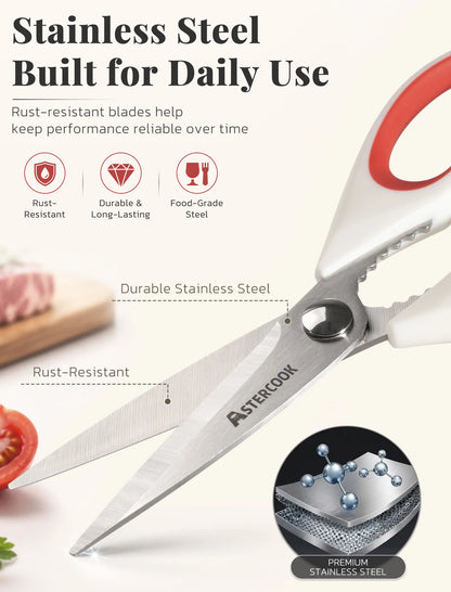 Astercook Heavy-Duty Kitchen Shears (3-Pack)