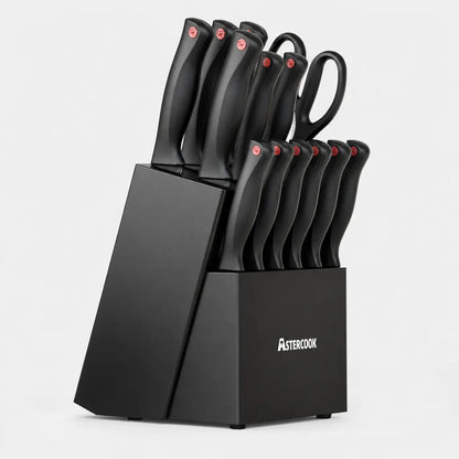 15-Piece Knife Block Set - Black