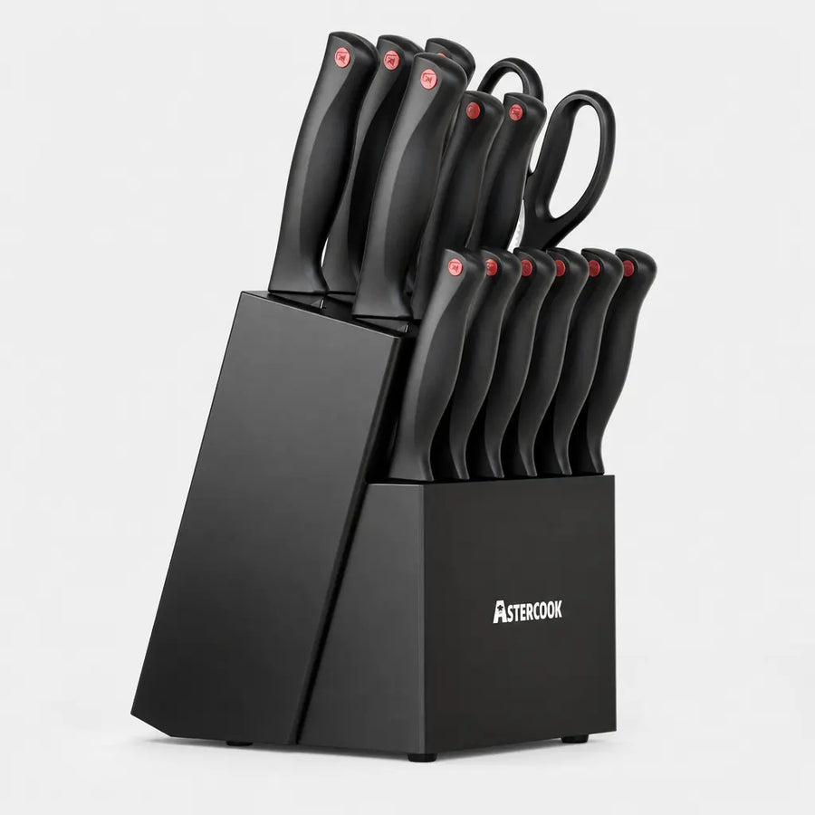 15-Piece Knife Block Set - Black