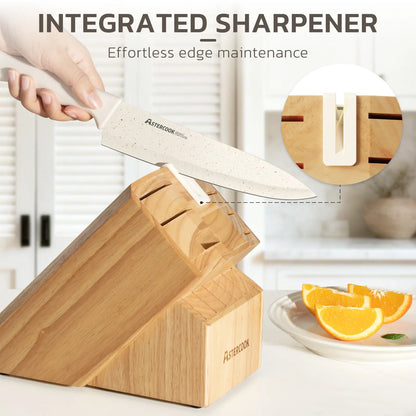 15 Pieces Kitchen Knife Sets with Anti-Rust Coating