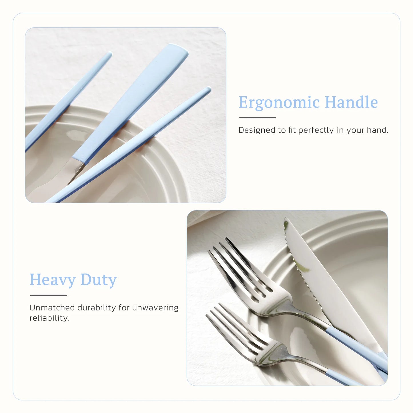 Astercook Silverware Set Food-Grade Stainless Steel-Blue