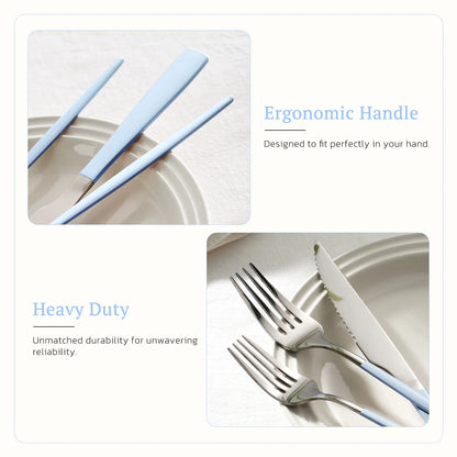 Astercook Silverware Set Food-Grade Stainless Steel-Blue