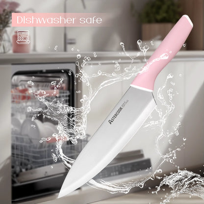 Professional 15-Pc German Steel Knife Set-Pink