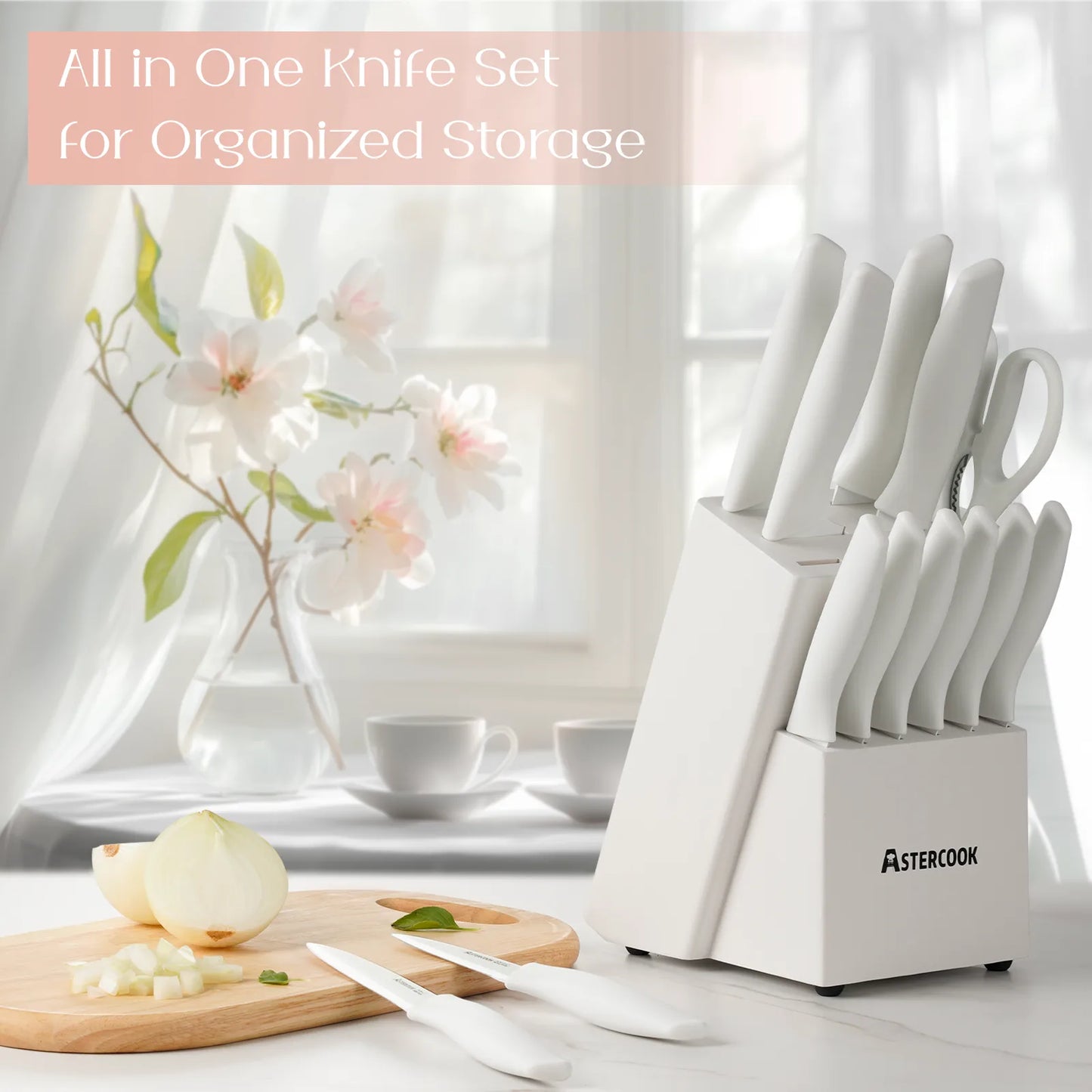 Professional 15-Pc German Steel Set - White