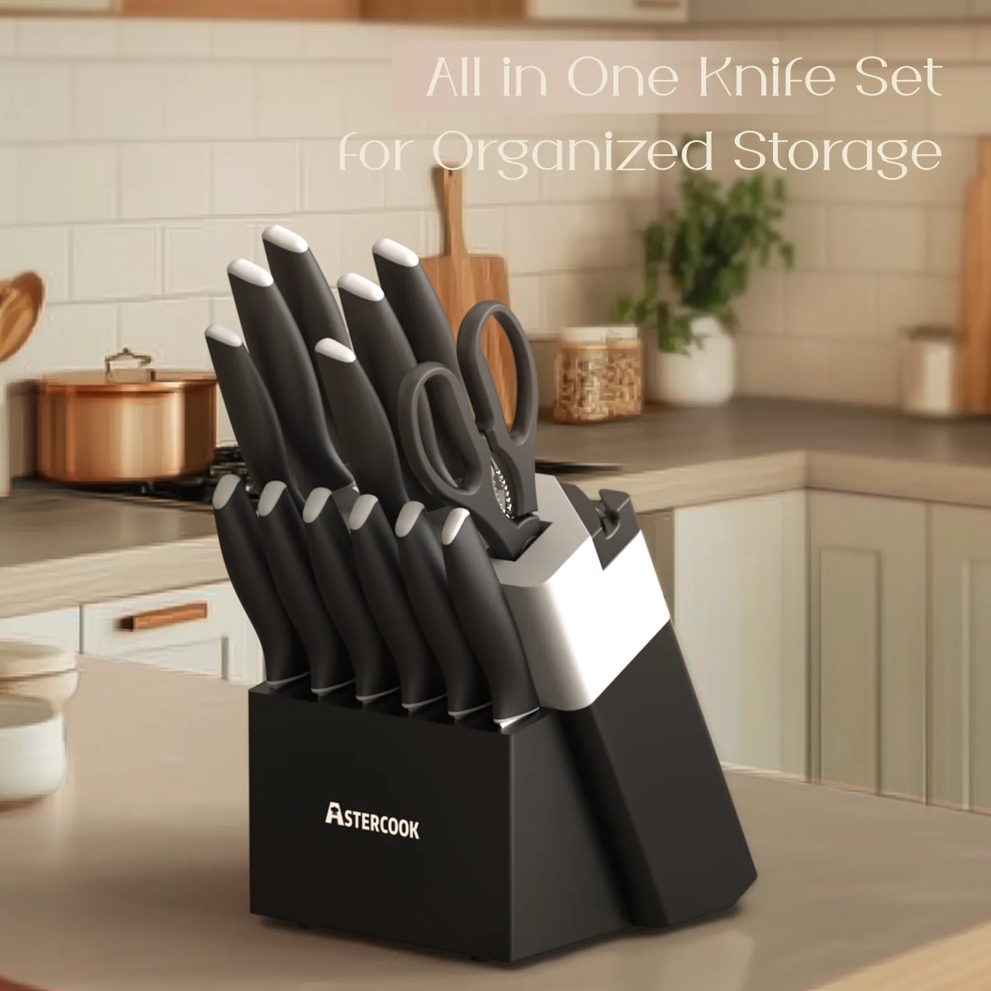 Professional 15-Pc German Steel Set -Black