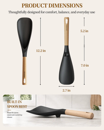 2-Pc Silicone Spatula Spoon Set