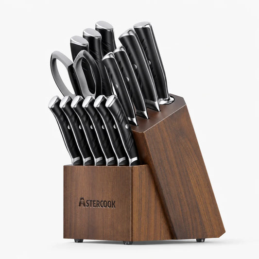 Professional 15-Pc Ergonomic Nylon Handle Knife Set