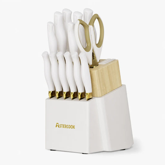 Luxury 14-Piece Gold Titanium Set- White