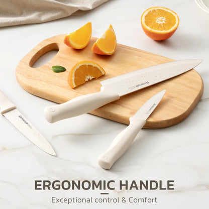 15 Pieces Kitchen Knife Sets with Anti-Rust Coating