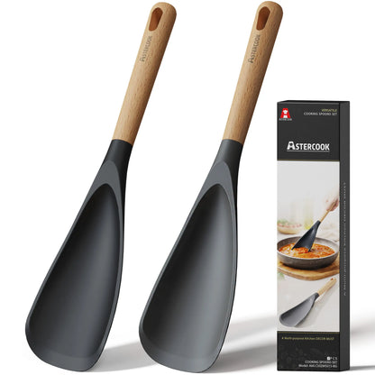 2-Pc Silicone Spatula Spoon Set