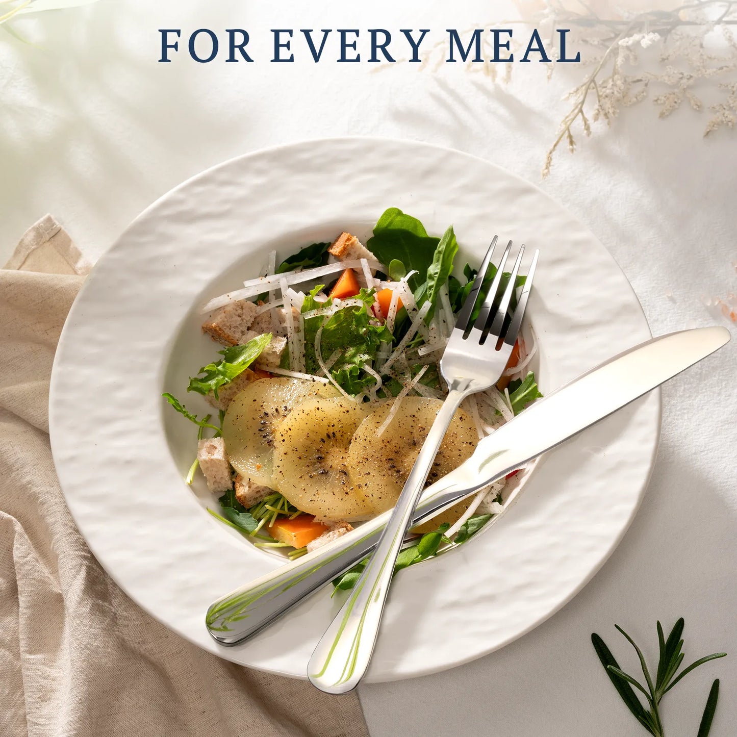 Astercook Silverware Set Food-Grade Stainless Steel-Silver