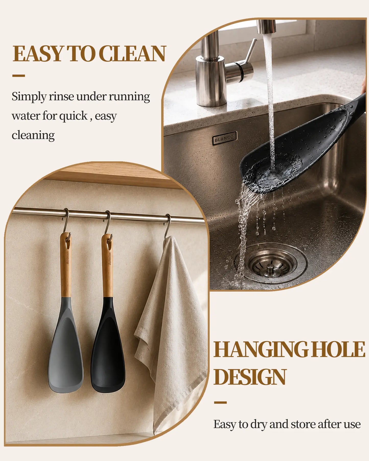 2-Pc Silicone Spatula Spoon Set