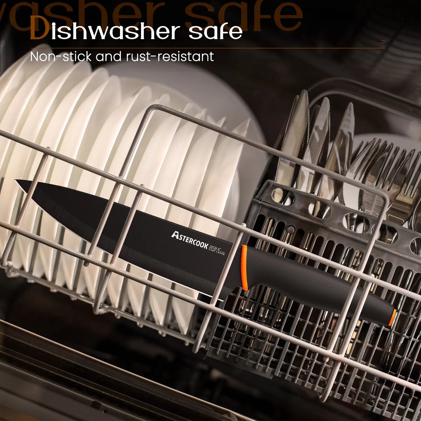 15 Pcs Kitchen Knife Set with Built-in Sharpener