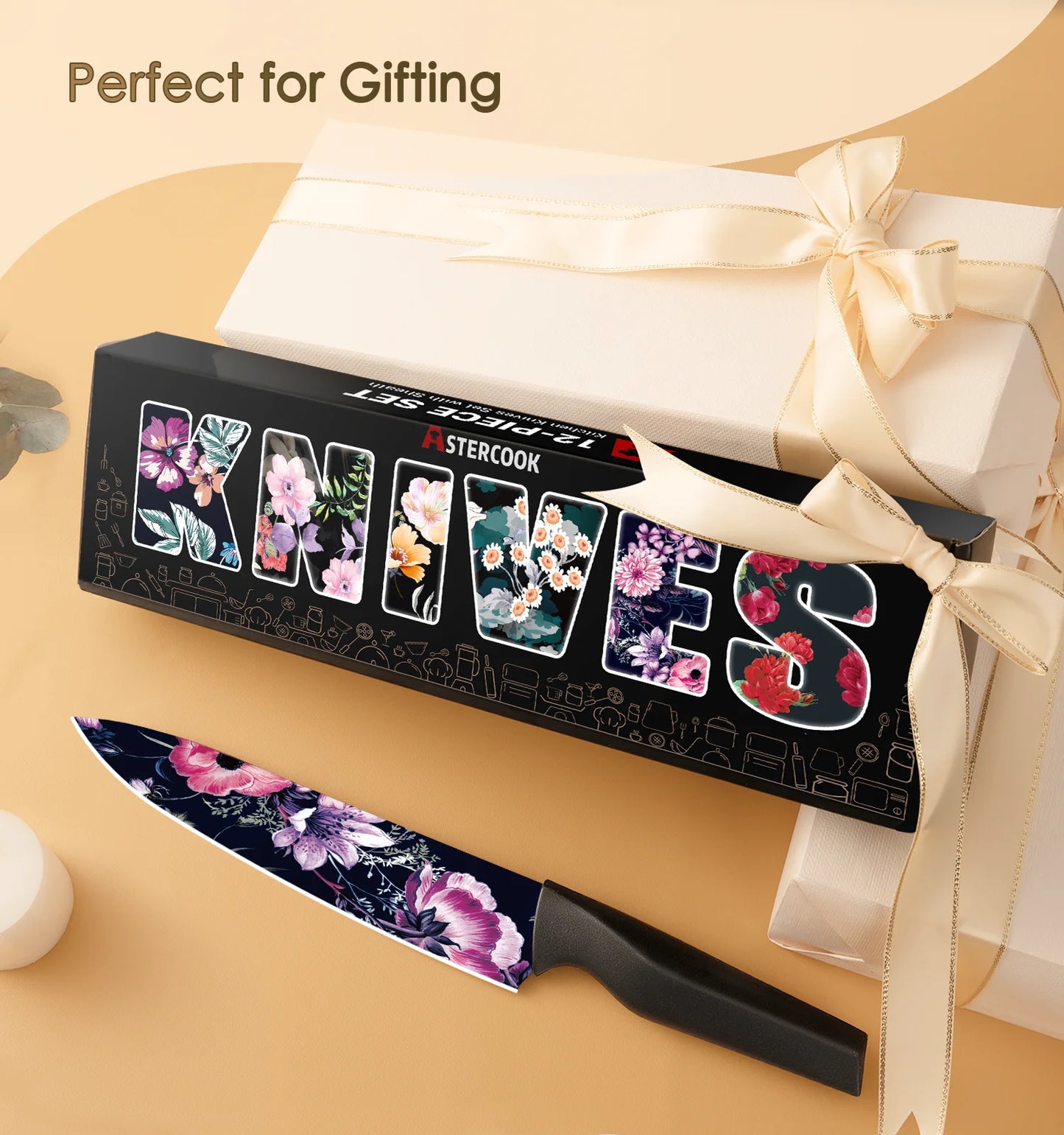 6-Piece Flower Kitchen Knife Set