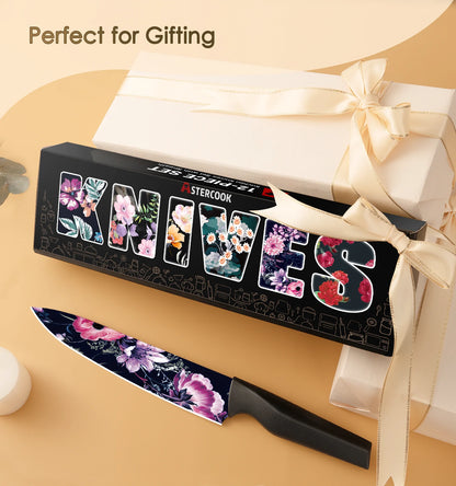6-Piece Flower Kitchen Knife Set