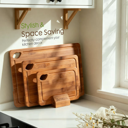 4-Piece Bamboo Cutting Board Set