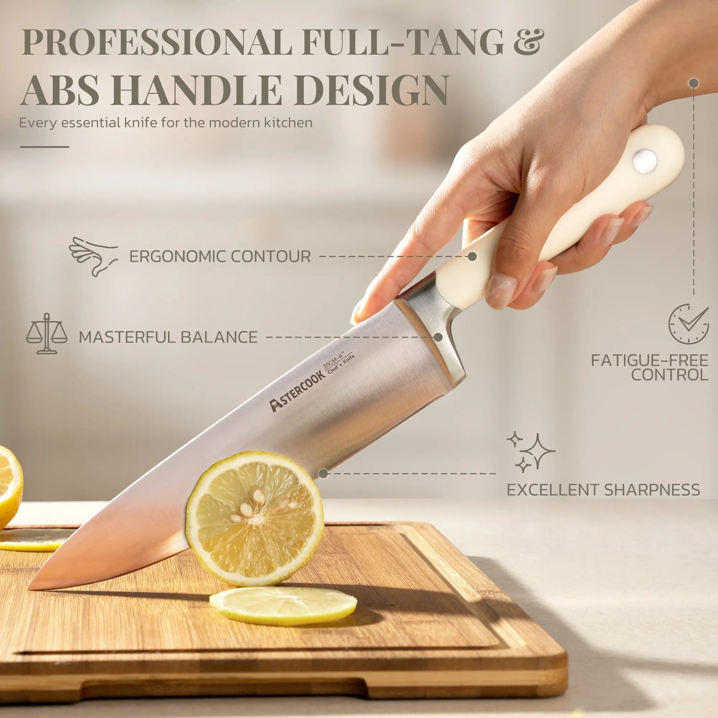 6-Pc Retro Cream Knife Set