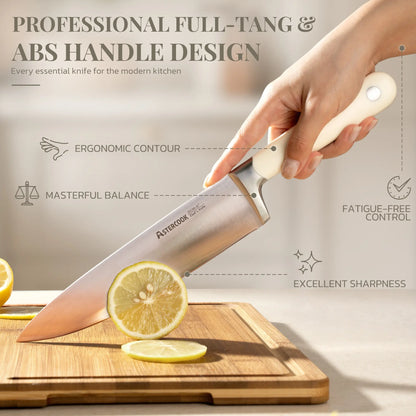 6-Pc Retro Cream Knife Set