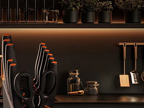 15 Pcs Kitchen Knife Set with Built-in Sharpener
