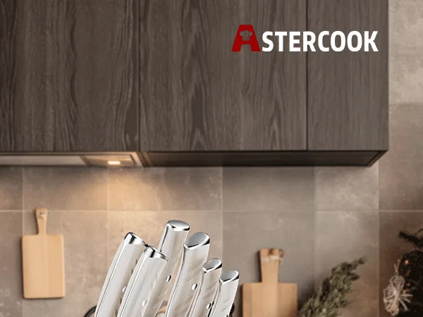 14-Piece Full Tang Knife Set - White