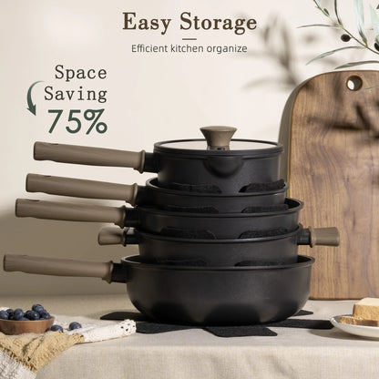 Professional 19-Pc Black Titanium Set