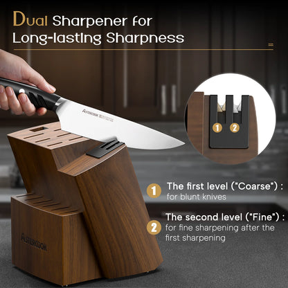 15 Pcs German Stainless Steel Knives Sharp Blade Dishwasher Safe