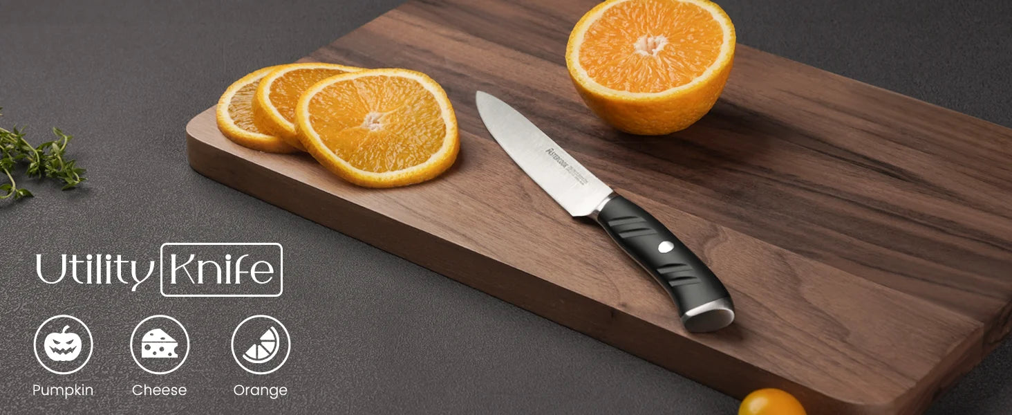 15 Pcs German Stainless Steel Knives Sharp Blade Dishwasher Safe