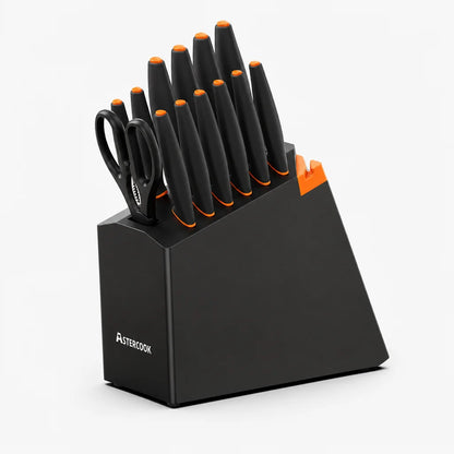 15 Pcs Kitchen Knife Set with Built-in Sharpener