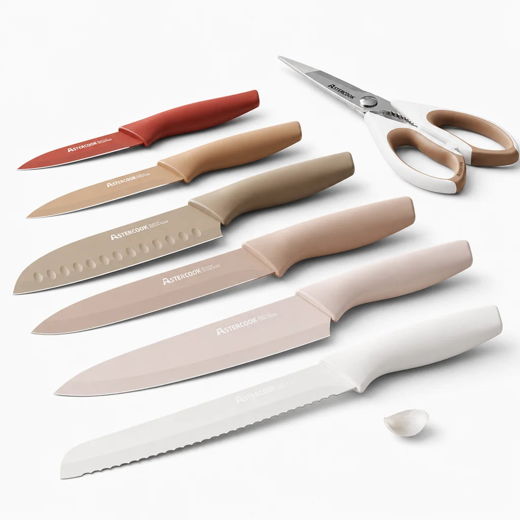 7 Pieces Stainless Steel Chef Knife Sets