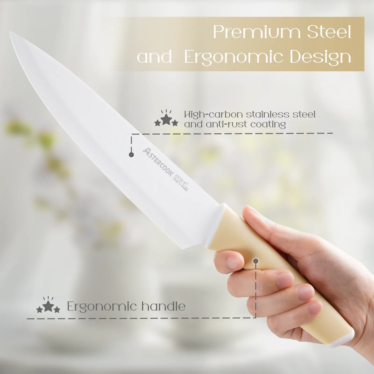 Professional 15-Pc German Steel Set -Yellow