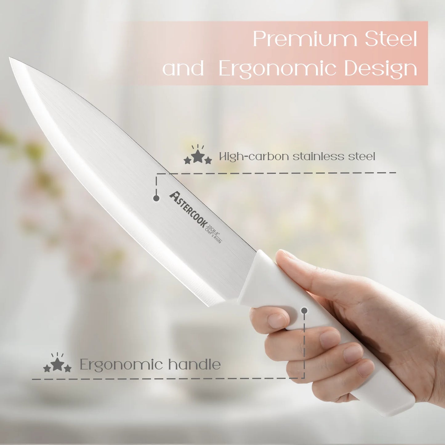 Professional 15-Pc German Steel Set - White