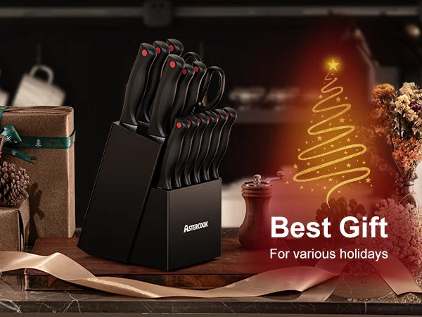 15-Piece Knife Block Set - Black
