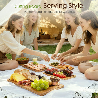 4-Piece Bamboo Cutting Board Set