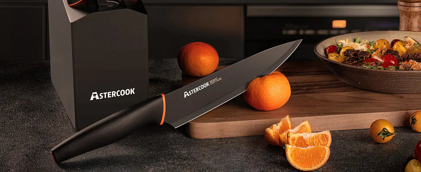 15 Pcs Kitchen Knife Set with Built-in Sharpener