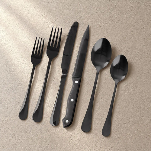 Astercook Silverware Set Food-Grade Stainless Steel-Blcak
