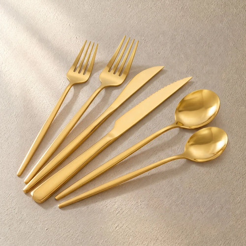 Astercook Silverware Set Food-Grade Stainless Steel-Gold