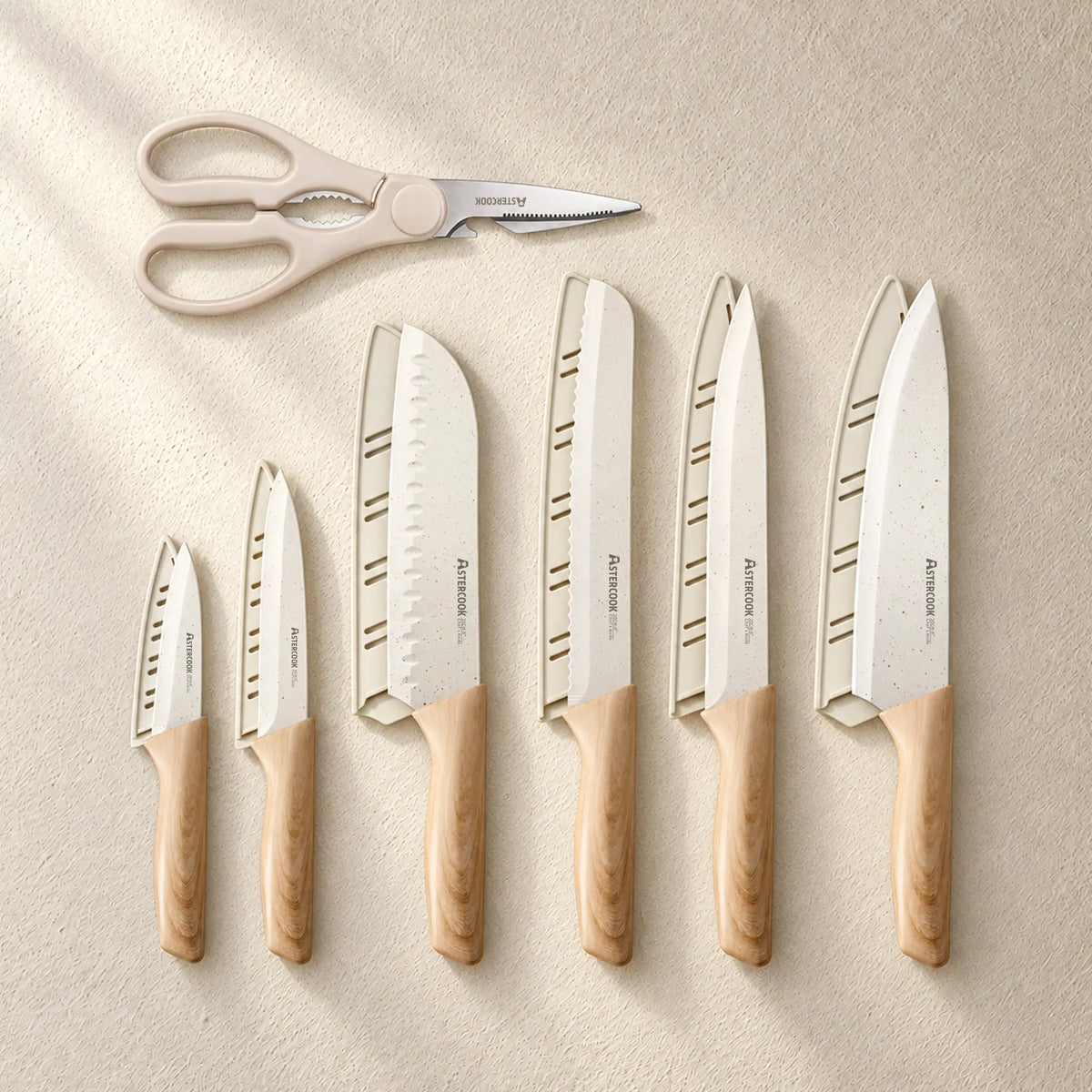 13 Pieces Kitchen Knives Set with Ceramic Coating