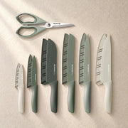 13 Pieces Kitchen Knives Set-Green