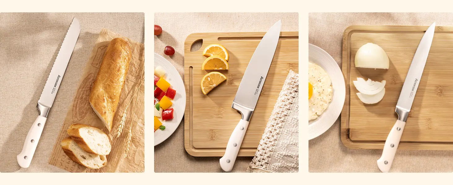 12 Pcs Ultra-Sharp High Carbon Stainless Steel Knife Block Set