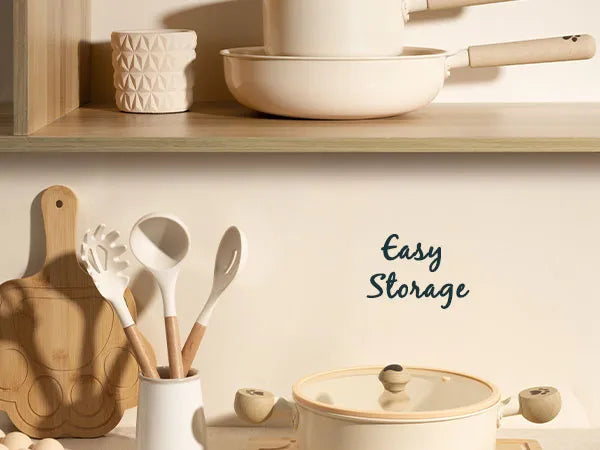 18-Piece Ceramic Cookware Set – Dog Paw Handle
