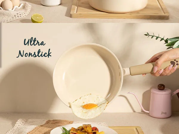 18-Piece Ceramic Cookware Set – Dog Paw Handle