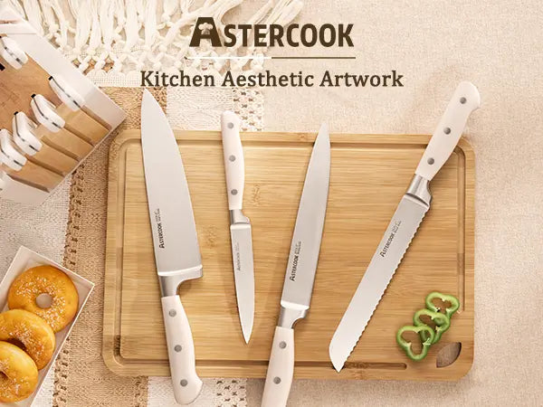 12 Pcs Ultra-Sharp High Carbon Stainless Steel Knife Block Set