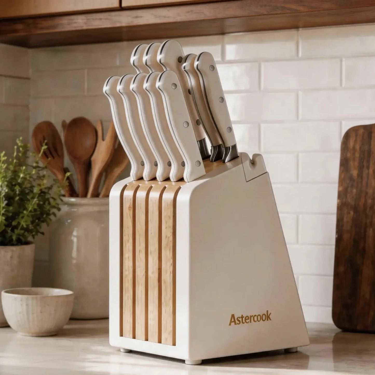 12 Pcs Ultra-Sharp High Carbon Stainless Steel Knife Block Set