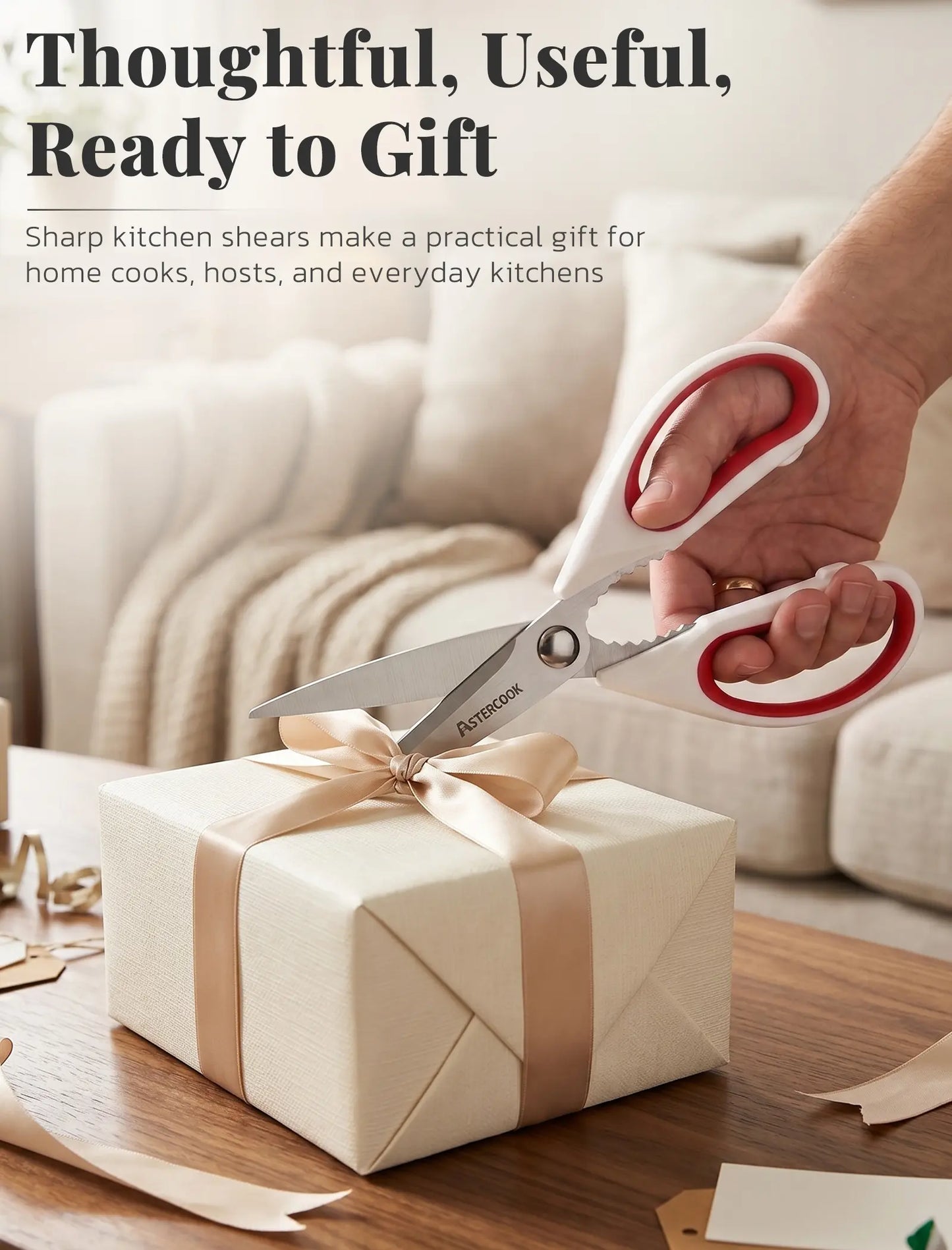 Astercook Heavy-Duty Kitchen Shears (3-Pack)