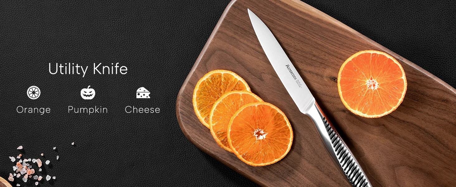 15-Piece Full Tang Knife Set - Silver
