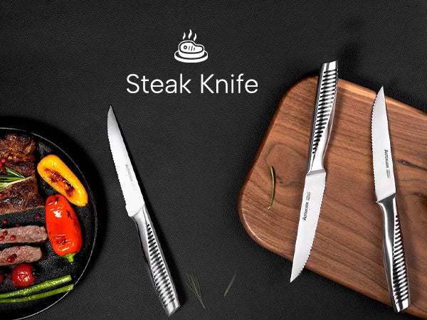 15-Piece Full Tang Knife Set - Silver