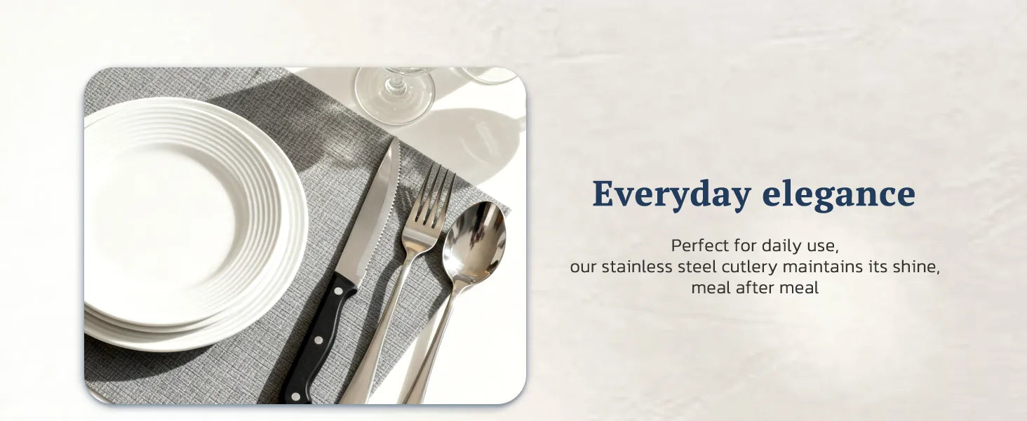 Astercook Silverware Set Food-Grade Stainless Steel-Silver