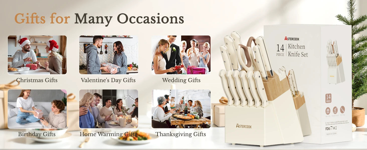 14-Piece Full Tang Knife Set